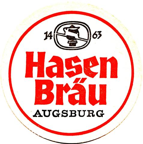 augsburg a-by hasen rund 2fbg 5a (215-1463-schwarzrot)